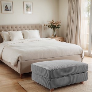 Nebula Vortex 41" Wide Upholstered Ottoman With Storage For Living Room - 1 of 4