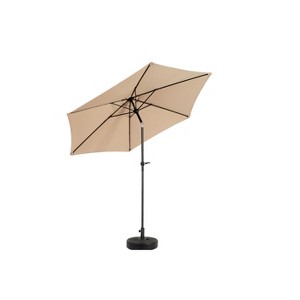 GDFStudio Elmer Outdoor 6 Steel Ribs Market Umbrella with Push Button Tilt and Crank - 1 of 4