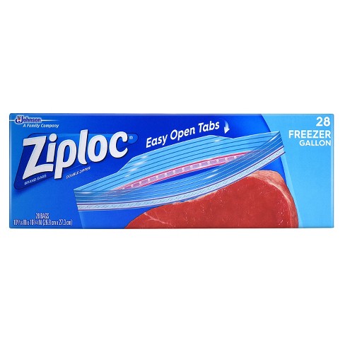 Ziploc Freezer Double Zipper Gallon Bags - 28ct : Target