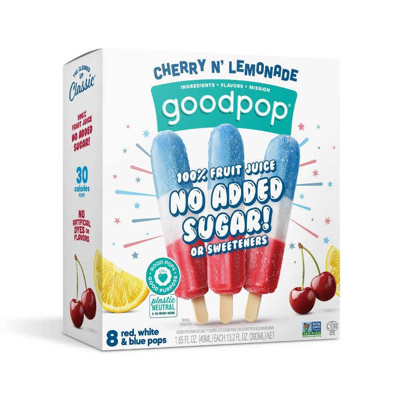 GoodPop Red White &#38; Blue Frozen Dessert - 13.2 fl oz/8pk, 1 of 10