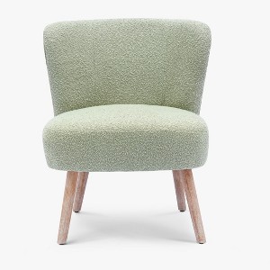 WestinTrends Genevieve 25" Wide Upholstered Boucle Armless Accent Chair - 1 of 4