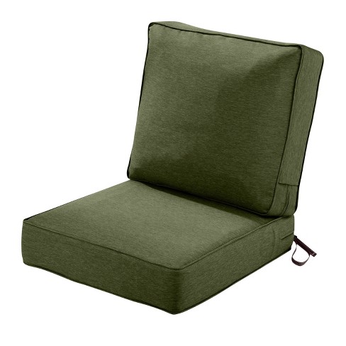 High Back Chair Cushion with Ties, Indoor/Outdoor Replacement Cushions Sofa Chair Cushion Mat Recliner Cushion, Green, Size: 112
