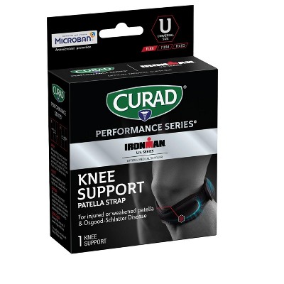 Curad Performance Series IRONMAN Patella Strap Knee Support with Microban Protection