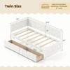 Safstar Twin Size Daybed w/2 Storage Drawers Slats Support & Guardrails Sofa Bed - 2 of 4