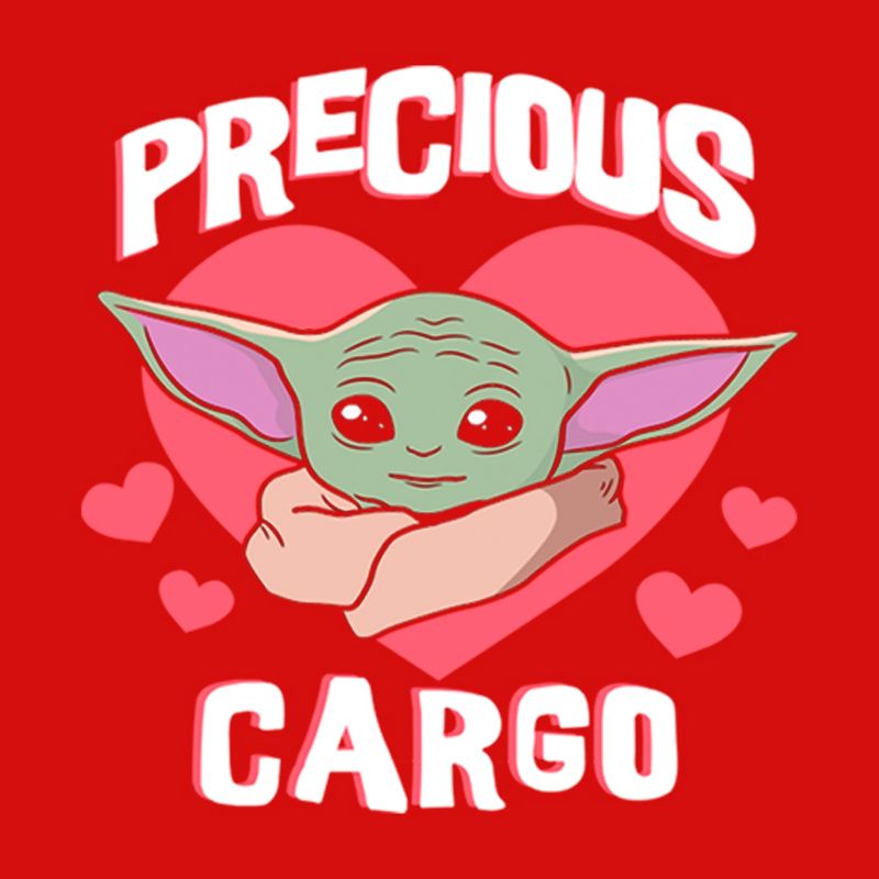 Girl's Star Wars The Mandalorian Valentine's Day The Child Precious Cargo T-Shirt, 2 of 6