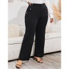 Plus Size Dress Pants for Women Stretch Pull On Flare Pants Pockets Dressy Business Casual Work Pants - 4 of 4