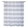 Queen Striped Waffle Linen Look Shower Curtain - Moda at Home - 3 of 3