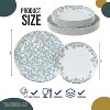 Trendables Plastic Dinnerware Set Blue Rose Design Party Plate with Gold Rim Dessert Plate & Heavy Duty Plastic Plate - 4 of 4