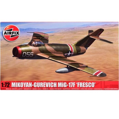 Level 2 Model Kit Mikoyan-Gurevich MiG-17F "Fresco" Fighter Aircraft with 2 Scheme Options 1/72 Plastic Model Kit by Airfix