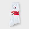 Women's Hello Kitty Super Soft Embroidered 2pk Crew Socks - White/Pink 4-10 - 2 of 3