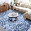 Washable Area Rugs Rug for Living Room Bedroom Farmhouse, Geometric Neutral Rug Low Pile Non-Slip Soft Stain-Resistant Carpet - 2 of 4
