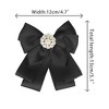Elerevyo Women's Ribbon Brooch Necktie Pin Bow Tie with Pearl - 2 of 4