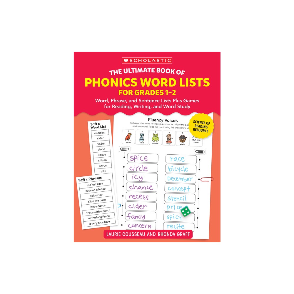 The Ultimate Book of Phonics Word Lists: Grades 1-2 - by Rhonda Graff & Laurie Cousseau (Paperback)