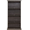 TOAOTBNBO 4-Tier Classic Bookshelves with Glass Doors, Elegant Display Bookcase with Storage Cabinet, Wood Book Shelf for Home Office - 2 of 4