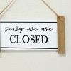 VIP Metal 11 in. White Reversible Open Closed Hanging Sign - 4 of 4
