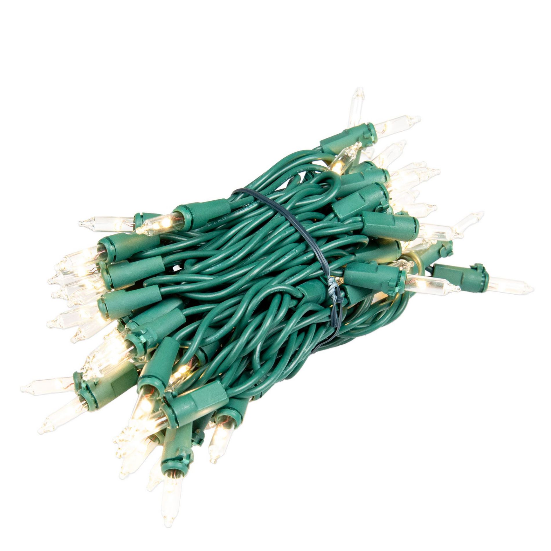 Novelty Lights RetroGlo® LED Mini Lights Connectable 50 Light Green Wire 11 Feet Long