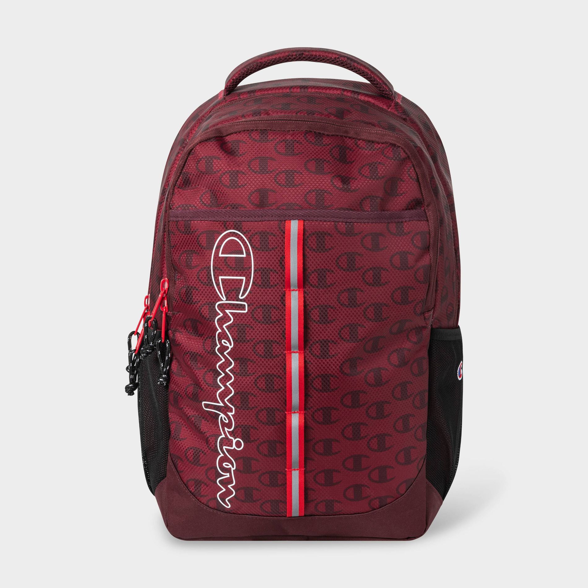 Champion Center Backpack - Dark Red Logo AOP