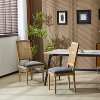 NicBex Vintage French Dining Chairs with Cane Backrest,Rustic Weathered Kitchen Upholstered Chairs,Living Room Chairs,Set of 2 - 3 of 4