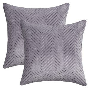 REGALWOVEN Striped Decorative Decor Modern Soft Throw Pillow Covers 18 x 18 Inch 2 Pcs - 1 of 4