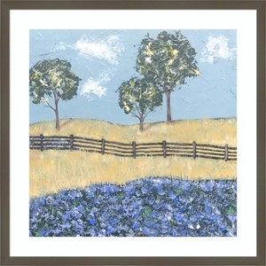 Amanti Art Prairie Fence Line II by Jade Reynolds Wood Framed Wall Art Print - 1 of 4