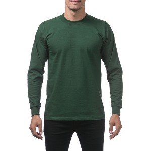 Pro Club Men's Heavyweight Cotton Long Sleeve Crew Neck T-Shirt - 1 of 4