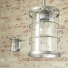 Quorum Lighting Ellis 1-Light Pendant, Tumbled Steel, Clear Seeded - 2 of 3