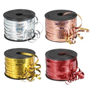 Unique Bargains Shiny Christmas Party Decoration Metallic Curling Ribbon 4 Pcs - 1 of 4