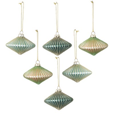 Sullivans Set of 6 Onion Ornaments Kit 2"H, 2"H & 2"H Green and White