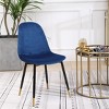 Roundhill Furniture Lassan Contemporary Fabric Dining Chairs, Blue, Set of 4 - 4 of 4