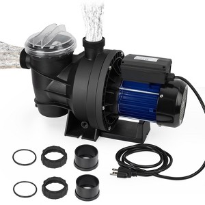 1.6HP Pool Pump In/Above Ground Water Pump Single Speed, 1200W/115V, 6075GPH & High Flow, Powerful Primming Swimming Pool Pumps with Filter Basket - 1 of 4