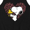 Men's - Peanuts - Snoopy Woodstock Xo Heart Graphic Tank Top - 2 of 4