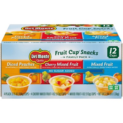 Del Monte Fruit Cup Family Pack - 12ct : Target