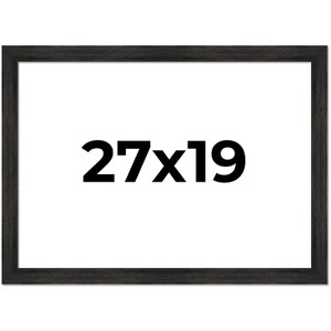 PosterPalooza | 27x19 Wide Barnwood Picture Frame, UV Acrylic, 6 Finishes - Grey, Brown, White, and Black - 1 of 4