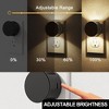 YANSUN 2-Pack 1W Plug-In Light Sensor Night Lights, Round Wall-Mounted Design, 3000K Warm Light, 3-Step Dimming, US Plug - 4 of 4