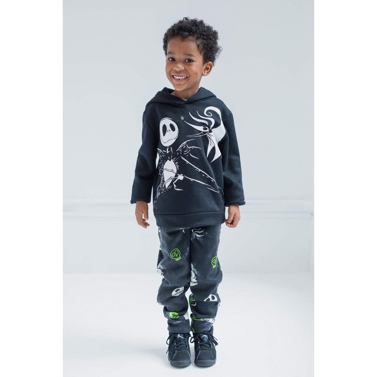 Disney Nightmare Before Christmas Toddler Boys' Fleece 2-Piece Hoodie and Joggers Set - thumbnail 10