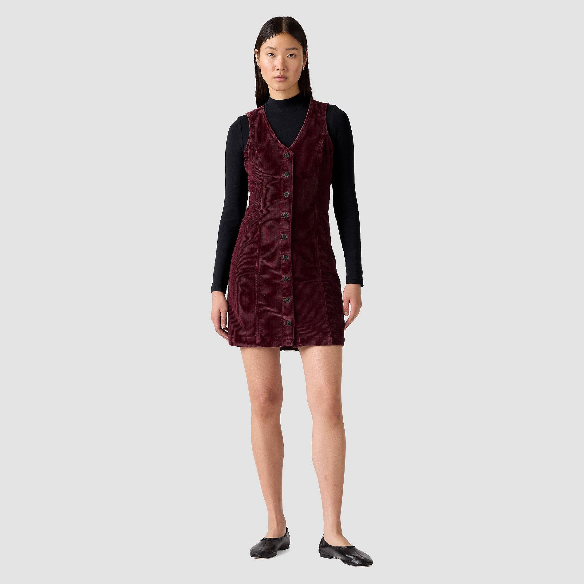 Levi's® Women's Vianna Vest Dress - Tawny Port Cord