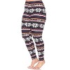 Women's Plus Size Printed Leggings - One Size Fits Most Plus - White Mark - 2 of 3