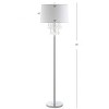 61" Crystal/Metal Abigail Floor Lamp with Linen Shade, LED Silver - JONATHAN Y: Chrome Finish, UL Listed - 4 of 4