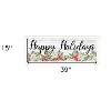 HomeRoots Happy Holiday White Framed Print Wall Art - 3 of 4
