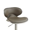 Simple Relax Adjustable Faux Leather Bar Stools Espresso Set of 2 - 3 of 4