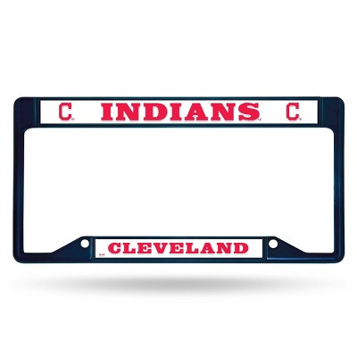 MLB Cleveland Indians Colored Chrome License Plate Frame