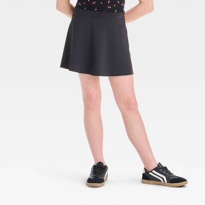 Girls' Lace Trim A-Line Mini Skort - art class™ - 1 of 3