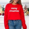 Simply Sage Market Women's Graphic Sweatshirt Merry Christmas Bold Cursive Words Puff Print - 2 of 4