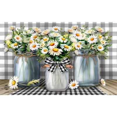 Briarwood Lane Spring Doormat 30x18 Indoor Outdoor Farmhouse Jars For Spring Doormat