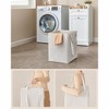 VASAGLE Bathroom Laundry Cabinet with Basket, with 1 Drawer and 1 Hidden Laundry Hamper,Tilt-Out Laundry Basket with Handles, Cloud White - 3 of 4