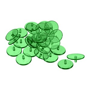 Unique Bargains ABS Plastic Round Transparent Flat Position Golf Ball Markers 50 Pcs - 1 of 4
