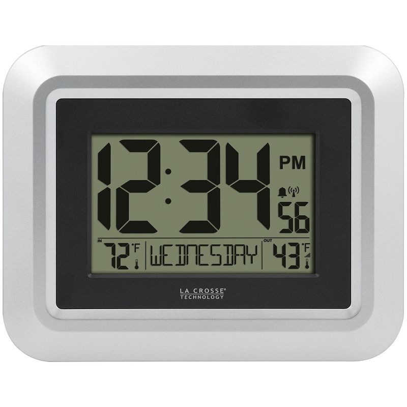 La Crosse Technology® Atomic Digital Wall Clock with Indoor/Outdoor Temperature, 1 of 5