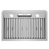 Cosmo COS-QB75 30 in. Haven Collection 500 CFM Ducted Under Cabinet Range Hood, Button Control, LED Lights, Stainless Steel - 4 of 4