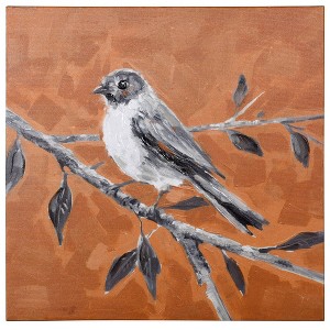 Singing Solo III Hand Embellished Canvas Print Orange - StyleCraft: Modern Abstract Wall Art, 16x16 Unframed Digital Art - 1 of 4