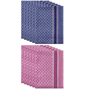 Unique Bargains 100% Cotton Soft Waffle Weave Absorbent Kitchen Dishcloths 15x25 Inches - 1 of 4
